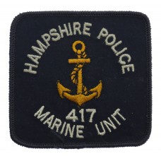 Hampshire Police Marine Unit Cloth Patch Badge