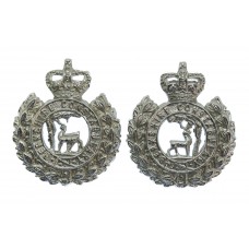 Pair of Berkshire Constabulary Collar Badges - Queen's Crown