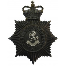 Kent Constabulary Night Helmet Plate - Queen's Crown