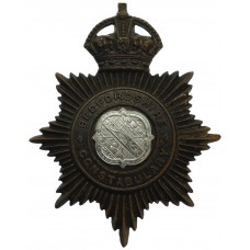 Bedfordshire Constabulary Night Helmet Plate - King's Crown