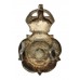 Yorkshire Dragoons Officer's Silvered Cap Badge - King's Crown