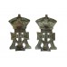 Pair of Yorkshire Regiment (Green Howards) Brass Collar Badges 