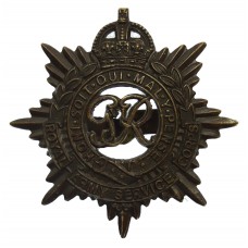 George VI Royal Army Service Corps (R.A.S.C.) Officer's Service Dress Cap Badge