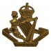 North Irish Horse Brass Cap Badge - King's Crown