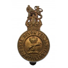 Royal Devon Yeomanry (Artillery) Cap Badge - King's Crown