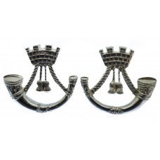 Pair of Somerset & Cornwall Light Infantry Anodised (Staybrite) Collar Badges