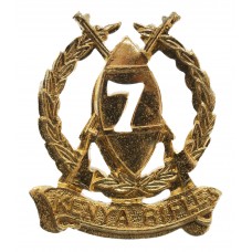 7th Kenya Rifles Anodised (Staybrite) Cap Badge