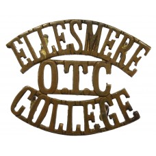 Ellesmere College O.T.C. (ELLESMERE/O.T.C./COLLEGE) Shoulder Title