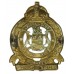 South African Railways Police Helmet Plate - King's Crown 