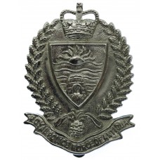 Royal Police Force of Antigua Chrome Cap Badge - Queen's Crown