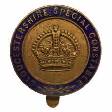 Gloucestershire Special Constabulary Special Constable Enamelled Cap Badge - King's Crown