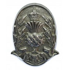 Scottish Police Forces Chrome Cap Badge - King's Crown