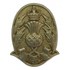 Scottish Police Forces White Metal Cap Badge - King's Crown
