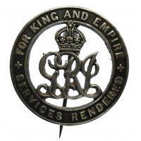 WW1 Silver War Badge (No. 378248) - Pte. F. Kirkham, South Lancashire Regiment - Wounded