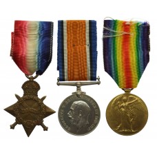 WW1Relief of Kut Casualty 1914-15 Star Medal Trio - Pte. B. Davies, 6th Bn. South Lancashire Regiment - Died of Wounds, 19/4/16