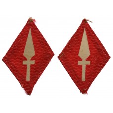 Pair of 1st Corps Silk Embroidered Formation Signs