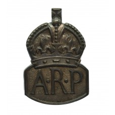 WW2 Air Raid Precautions (A.R.P.) Hallmarked Silver Lapel Badge