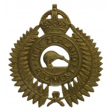 New Zealand Regiment Cap Badge - King's Crown