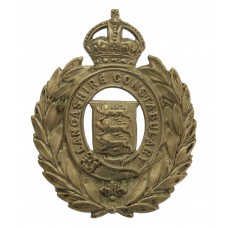 Lancashire Constabulary Small Wreath Helmet Plate - King's Crown