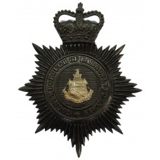 County Borough of Barrow-in-Furness Police Night Helmet Plate - Queen's Crown