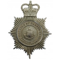 County Borough of Barrow-in-Furness Police Helmet Plate - Queen's