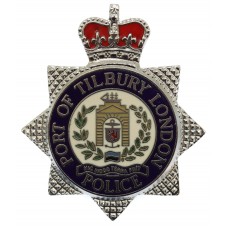 Port of Tilbury London Police Enamelled Cap Badge - Queen's Crown