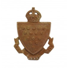 Cornwall Constabulary White Metal Collar Badge - King's Crown