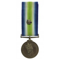 South Atlantic Medal 1982 (with Rosette) - QM. A.R. Roach, Royal Fleet Auxiliary Engadine