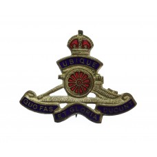 Royal Artillery Enamelled Sweetheart Brooch - King's Crown