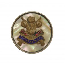 3rd Carabiniers (Prince of Wales's Dragoon Guards) Mother of Pearl & Silver Rim Sweetheart Brooch