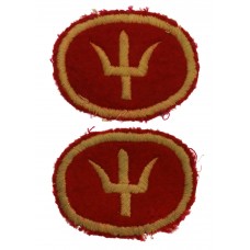 Pair of 44th (Home Counties) Division Cloth Formation Signs (3rd 