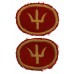 Pair of 44th (Home Counties) Division Cloth Formation Signs (3rd Pattern)