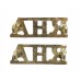 Pair of Royal Horse Artillery (R.H.A.) Anodised (Staybrite) Shoulder Titles