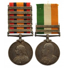 Queen's South Africa (6 Clasps) and King's South Africa (2 Clasps) Medal Pair - Dvr. T. Perry, Royal Field Artillery