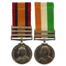 Queen's South Africa Medal (3 Clasps - Orange Free State, Transva