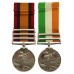 Queen's South Africa Medal (3 Clasps - Orange Free State, Transvaal, Laing's Nek) and King's South Africa Medal (2 Clasps - South Africa 1901, South Africa 1902) - Pte. J. Harris, South Lancashire Regiment