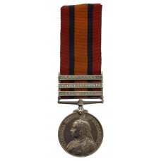 Queen's South Africa Medal (3 Clasps - Cape Colony, Orange Free State, Transvaal) - Pte. A. Shaw, Lancashire Fusiliers