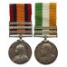 Queen's South Africa Medal (3 Clasps - Orange Free State, Transvaal, Laing's Nek) and King's South Africa Medal (2 Clasps - South Africa 1901, South Africa 1902) - Pte. D. Slyne, South Lancashire Regiment