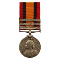 Queen's South Africa Medal (3 Clasps - Cape Colony, Orange Free State, Transvaal) - Pte. F. Dillon, Lancashire Fusiliers