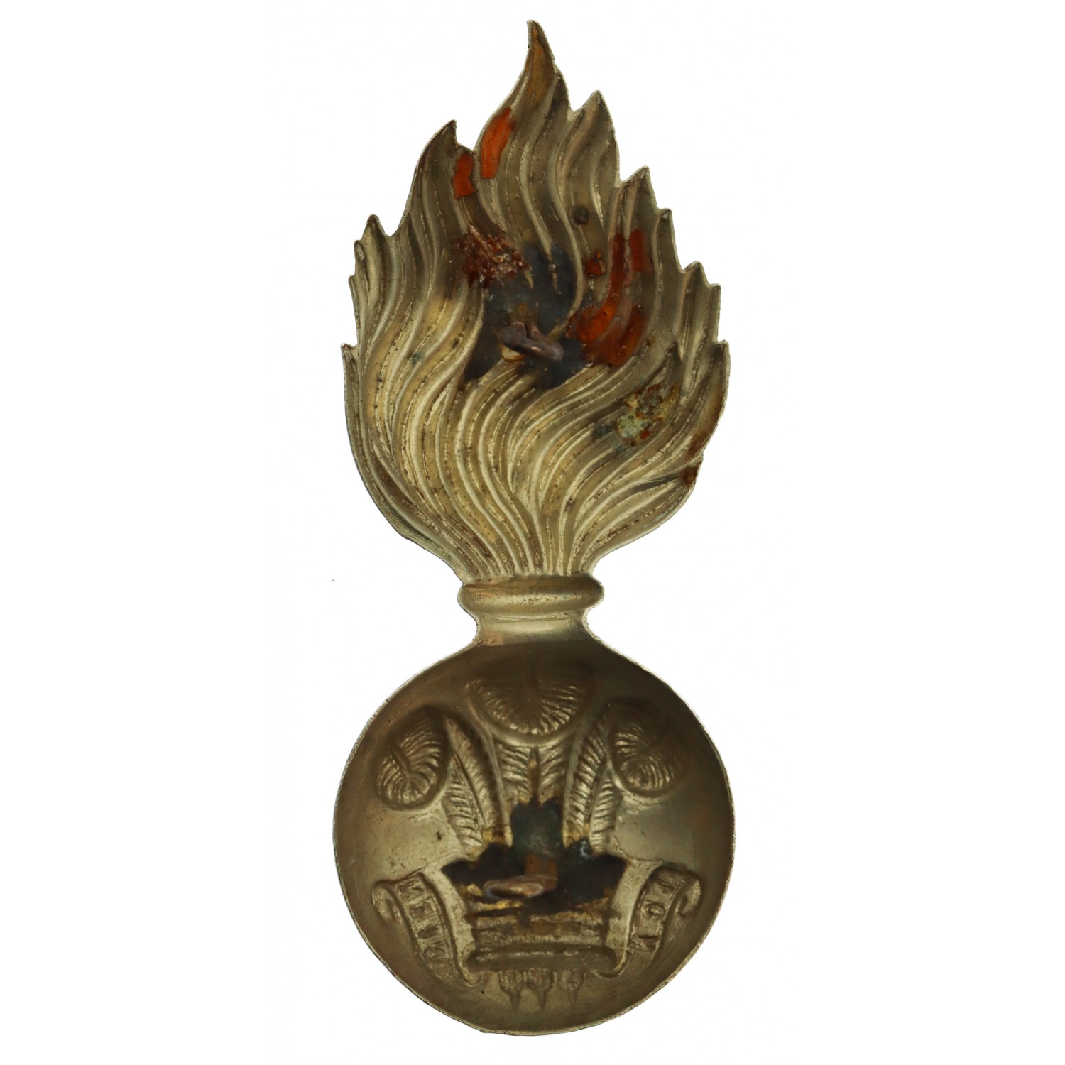 Royal Welsh Fusiliers Volunteer Battalions Fur Cap Grenade Badge