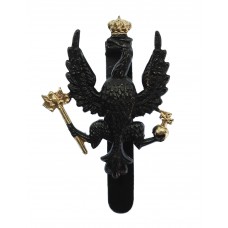 14th/20th King's Hussars Black Anodised (Staybrite) Cap Badge