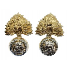 Pair of Royal Regiment of Fusiliers Anodised (Staybrite) Collar Badges