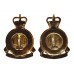 Pair of Army Catering Corps Anodised (Staybrite) Collar Badges (c.1973-1993)