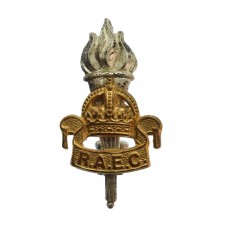 Royal Army Educational Corps (R.A.E.C.) Officer's Silvered & Gilt Collar Badge - King's Crown