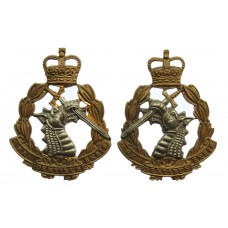 Pair of Royal Army Dental Corps (R.A.D.C.) Bi-Metal Collar Badges - Queen's Crown