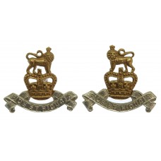 Pair of Royal Army Pay Corps (R.A.P.C.) Bi-Metal Collar Badges - 