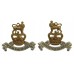 Pair of Royal Army Pay Corps (R.A.P.C.) Bi-Metal Collar Badges - Queen's Crown