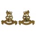 Pair of Royal Army Pay Corps (R.A.P.C.) Bi-Metal Collar Badges - Queen's Crown