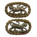 Pair of Leicestershire Regiment Bi-Metal Collar Badges 