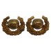 Pair of Royal Marines Brass Collar Badges